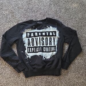 Black Graphic Men Sweater
